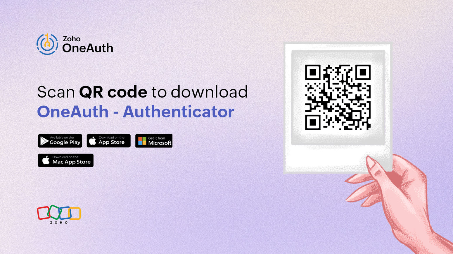 Download OneAuth using QR code