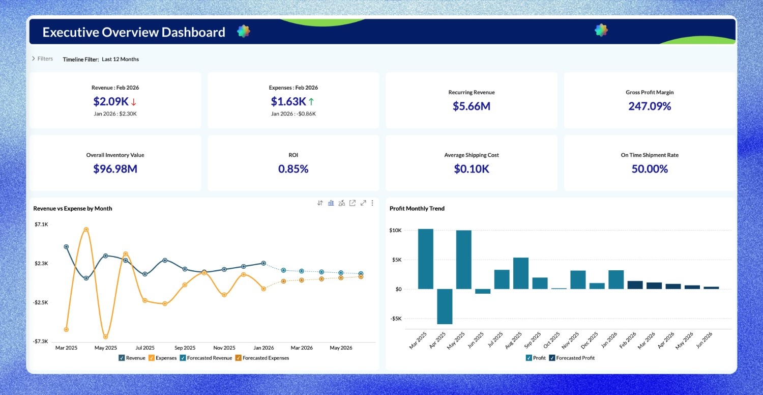 Executive overview dashboard