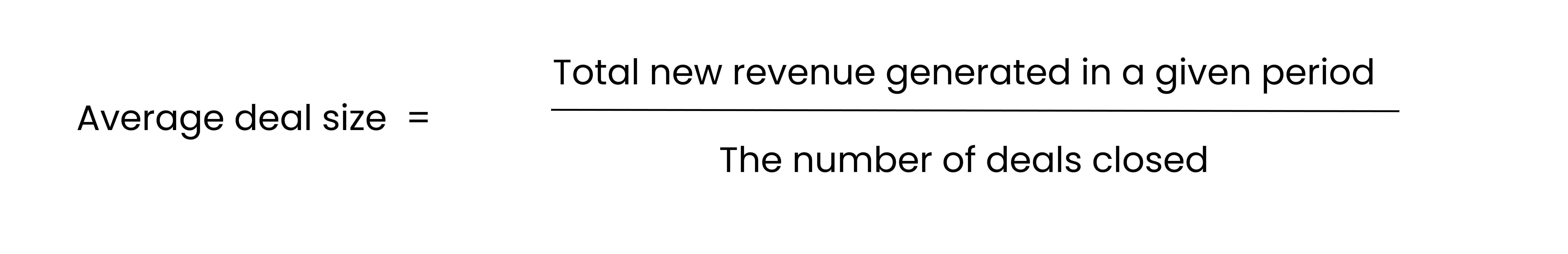 Average deal size formula