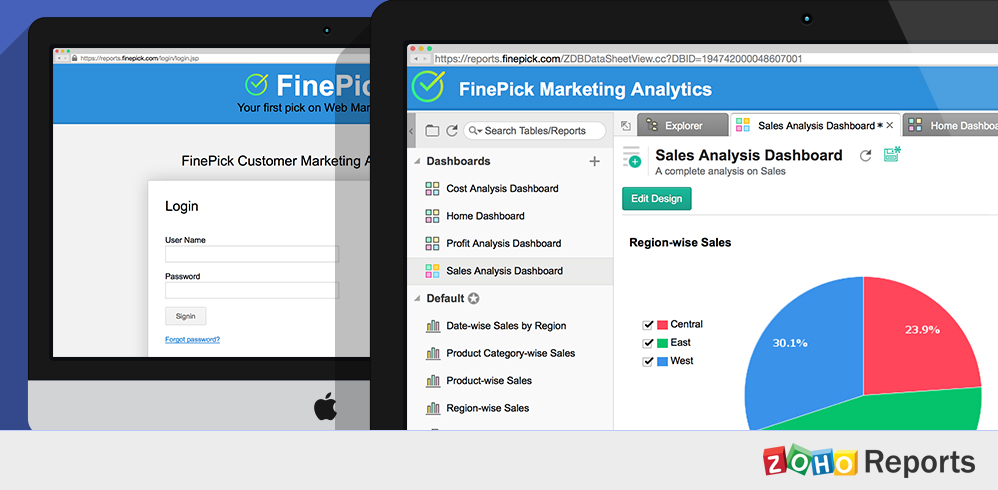 White Label BI Portal - Zoho Analytics