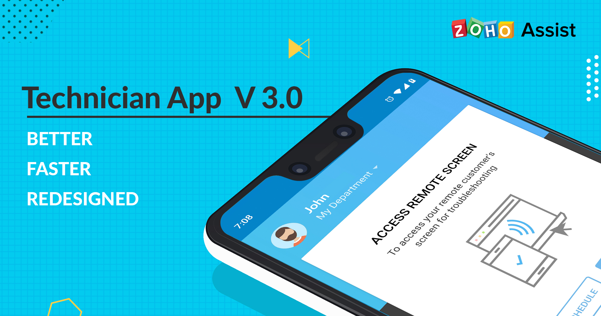 It's here folks! Our all-new Zoho Assist Technician App for iOS and Android.