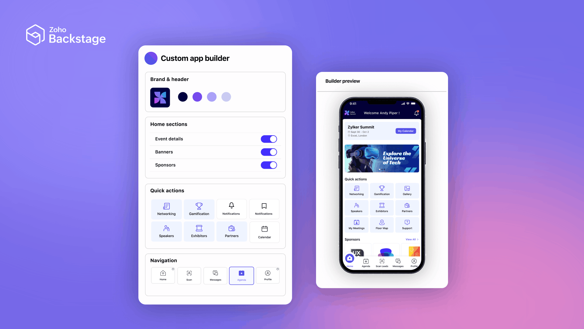 Zoho Backstage Custom App Builder