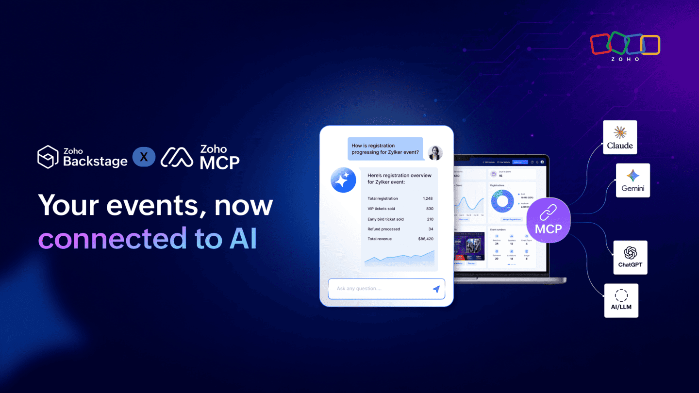 Zoho Backstage x Zoho MCP: Your events, now connected to AI