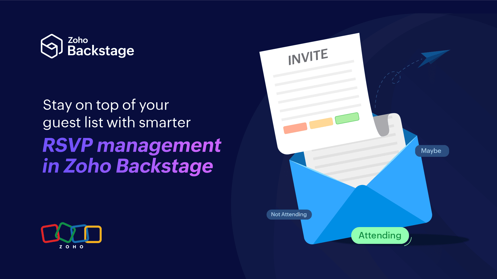 Stay on top of your guest list with smarter RSVP management in Zoho Backstage