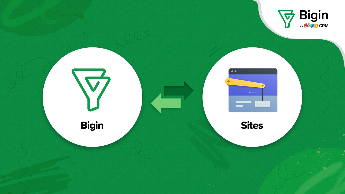 Zoho Sites integrates with Bigin: Perfecting the art of no-code web forms