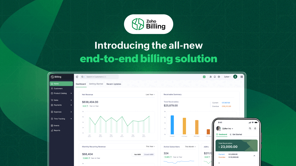 Introducing Zoho Billing - An end-to-end billing solution