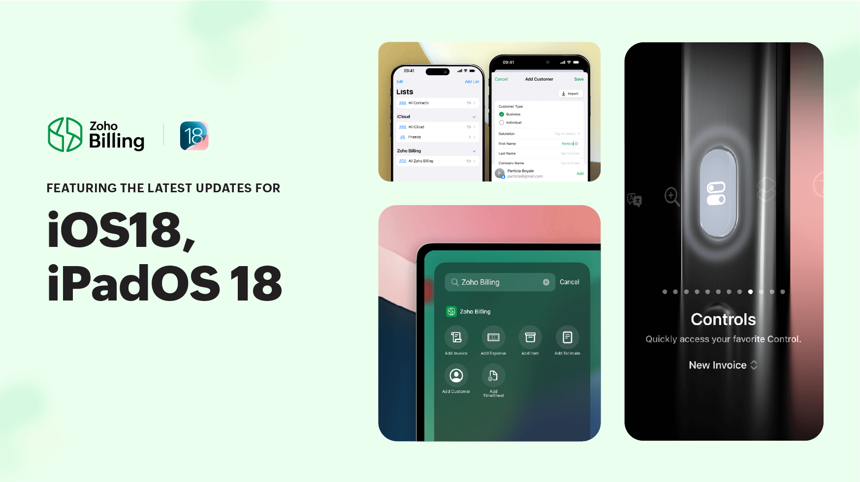 Unveiling the latest Zoho Billing updates for iOS 18 and iPadOS 18