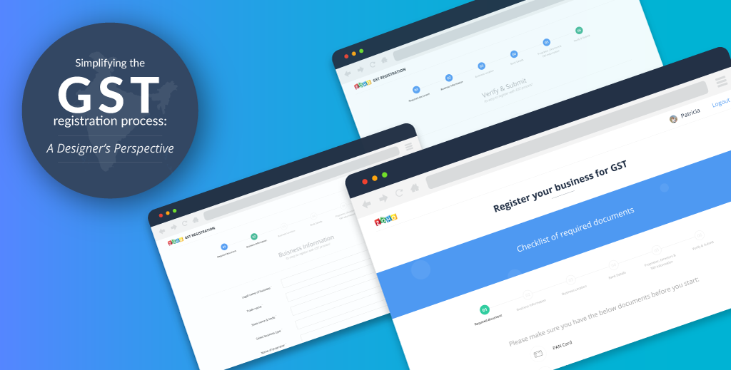Simplifying the GST registration process: a designer's perspective