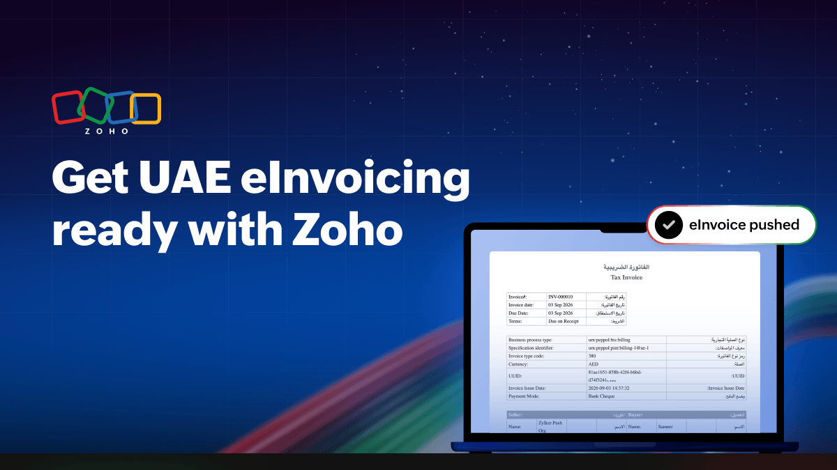 Get UAE eInvoicing ready with Zoho