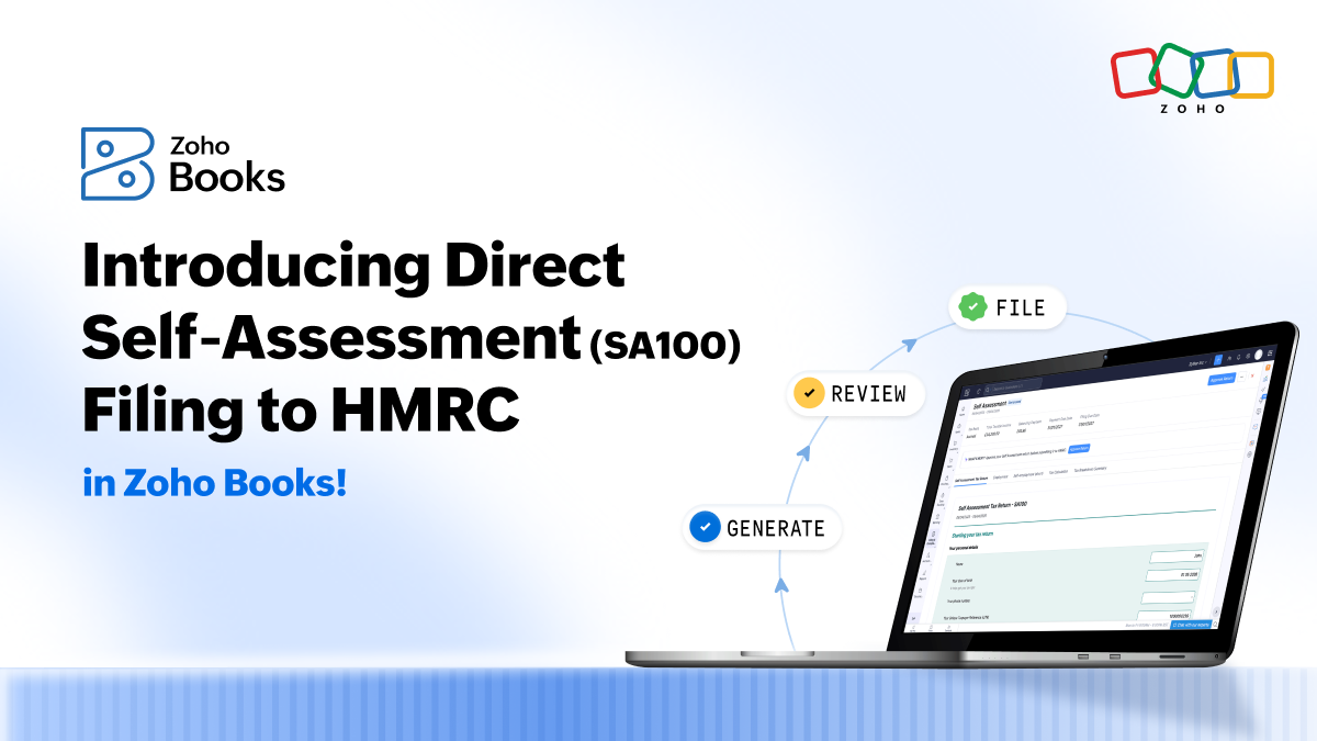 Zoho Books introduces self-assessment (SA100) filing in the UK