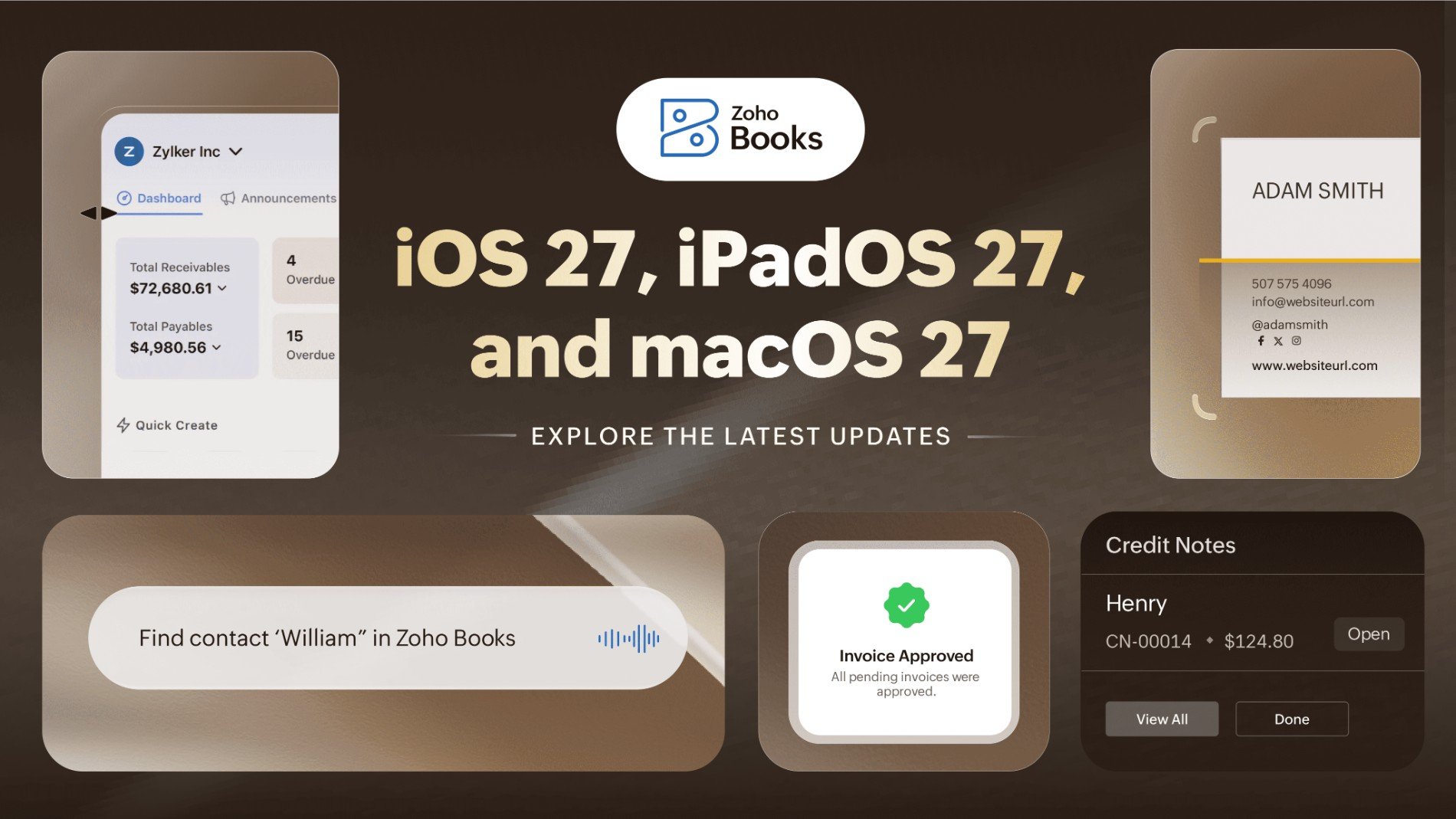 Zoho Books levels up with Apple Intelligence