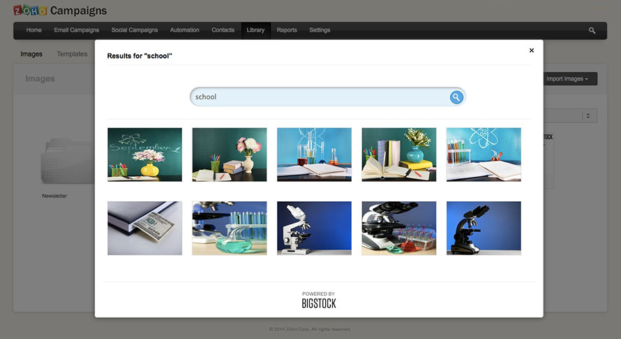 Bigstock - Zoho Campaigns Integration