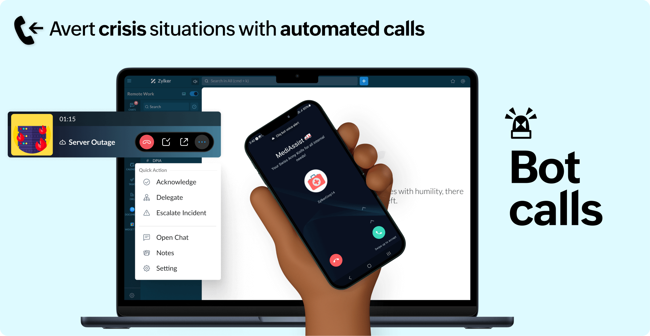 Bot Calls in Zoho Cliq