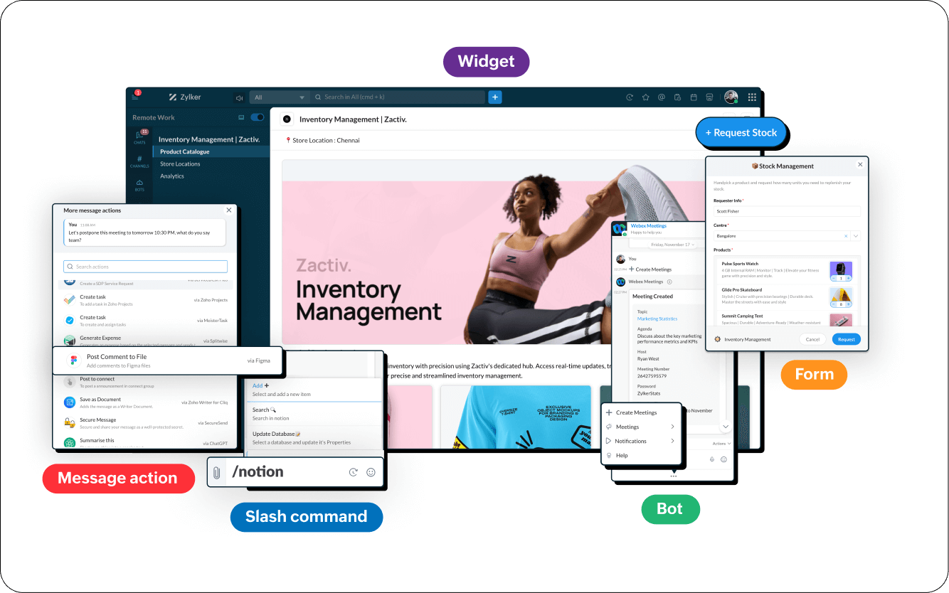 zoho cliq developer platform interfaces