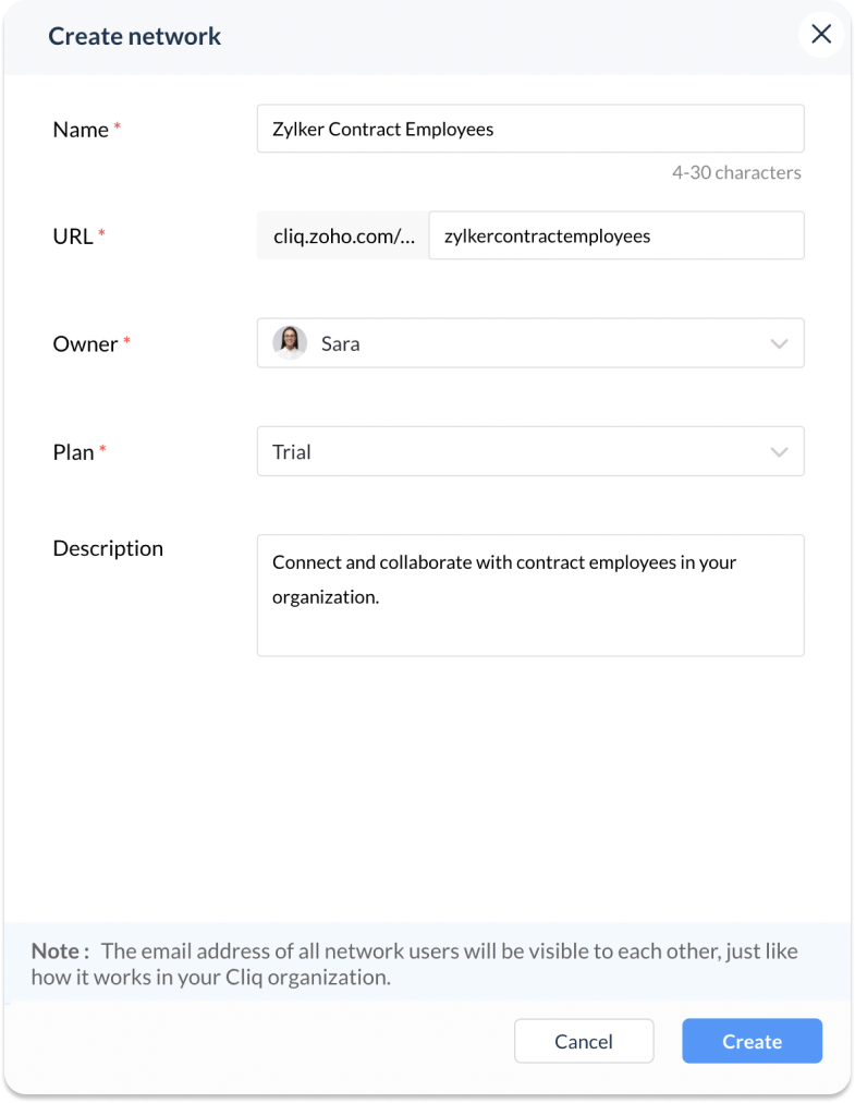 create-network-in-cliq