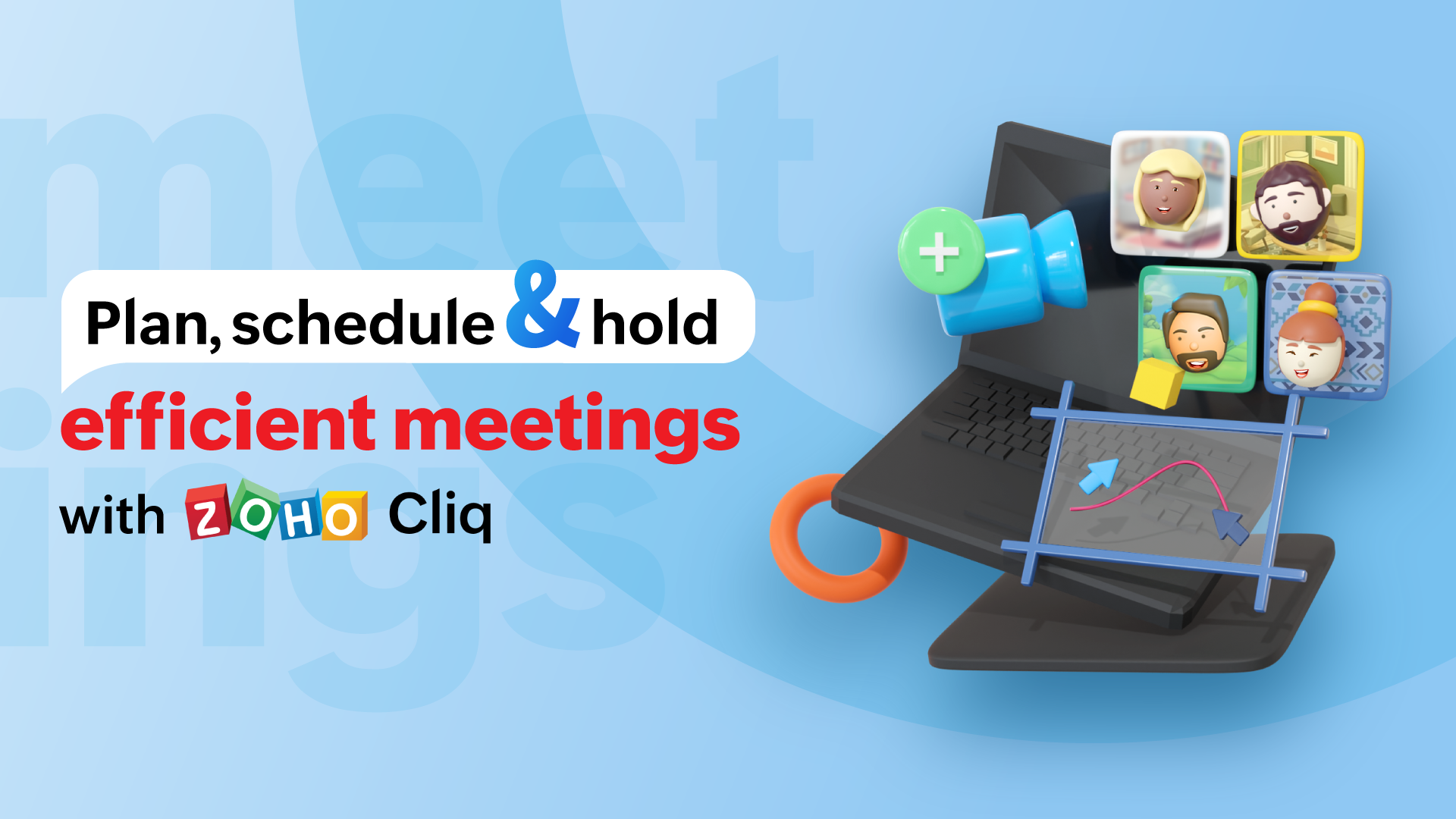 Run productive hybrid meetings with Zoho Cliq