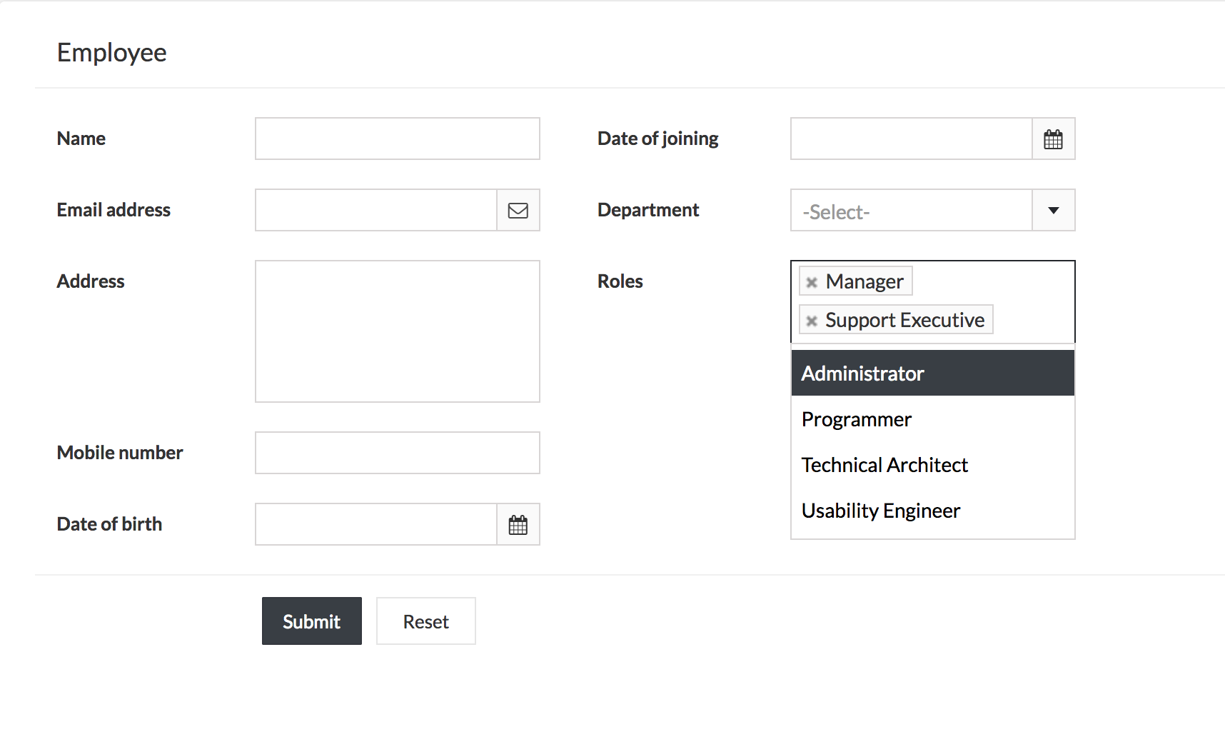 roles lookup live