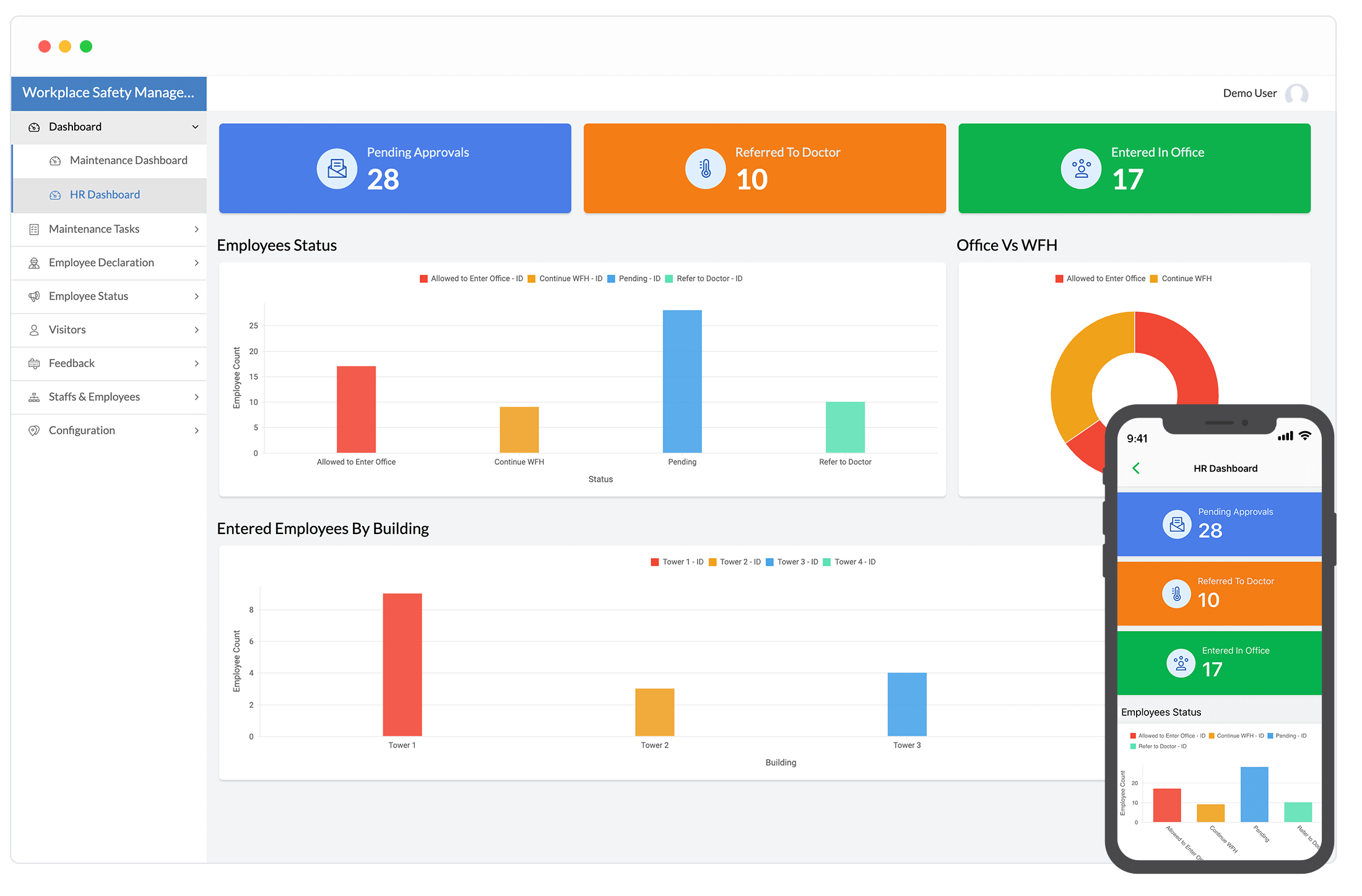 Aplicación de seguridad en el lugar de trabajo