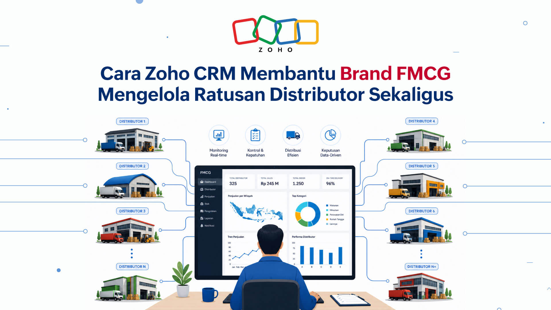 Cara Zoho CRM Membantu Brand FMCG Mengelola Ratusan Distributor Sekaligus