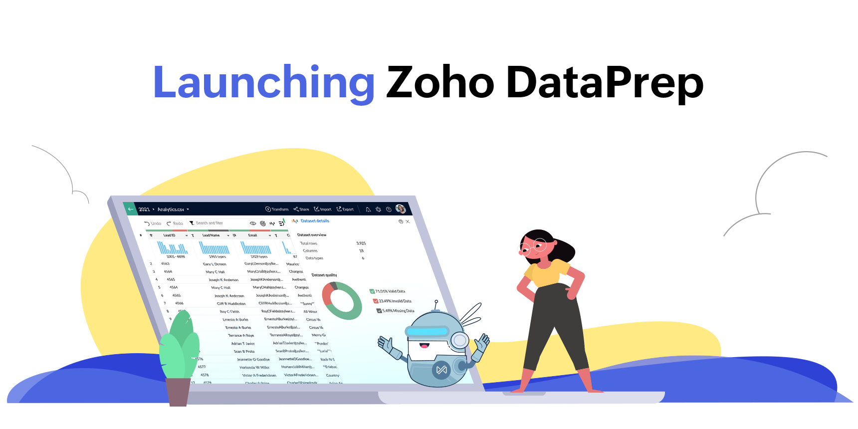 Launch of Self-service Data Preparation Service - Zoho DataPrep