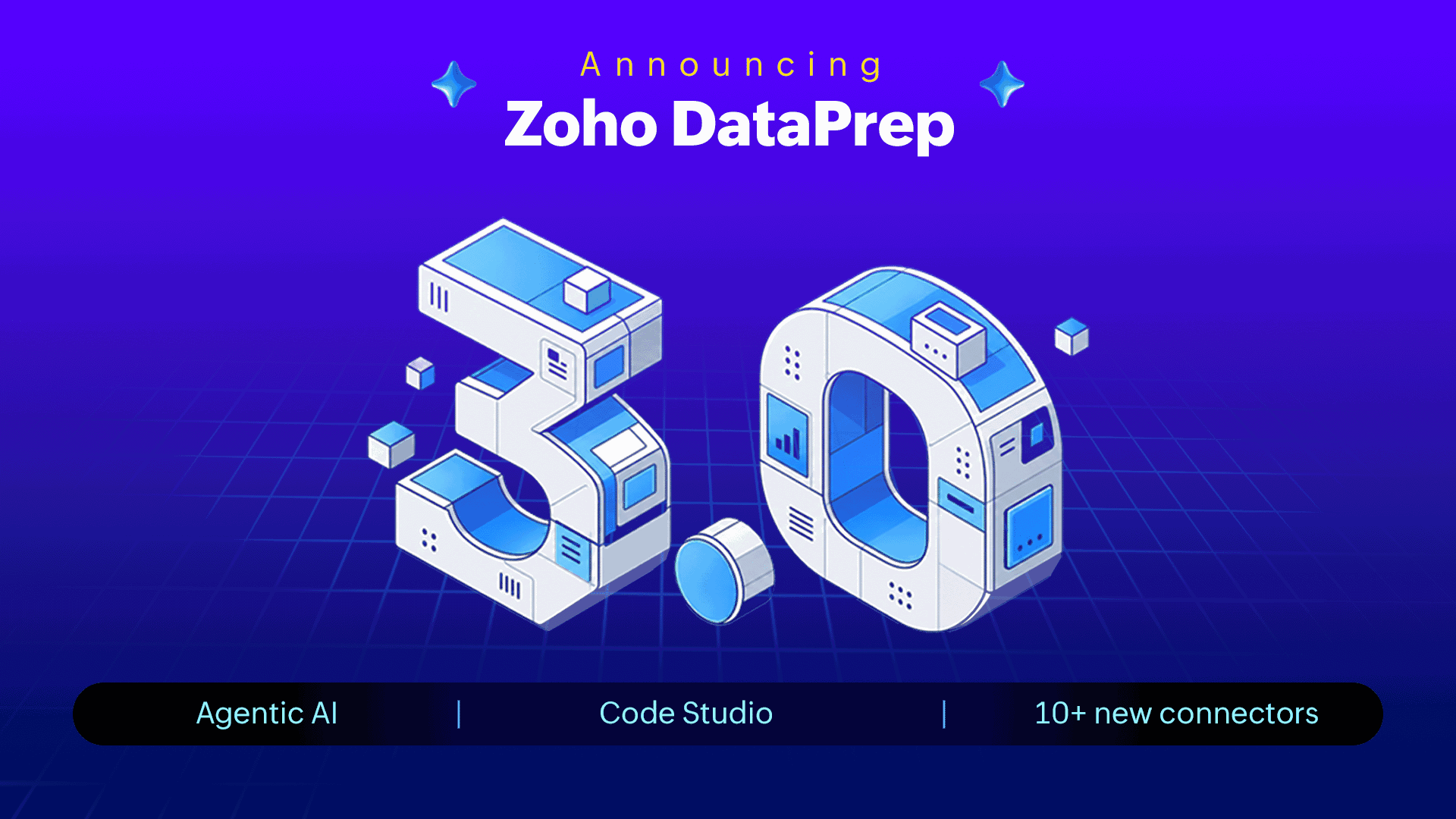 Zoho DataPrep 3.0: Agentic AI, Code Studio and 10+ new connectors