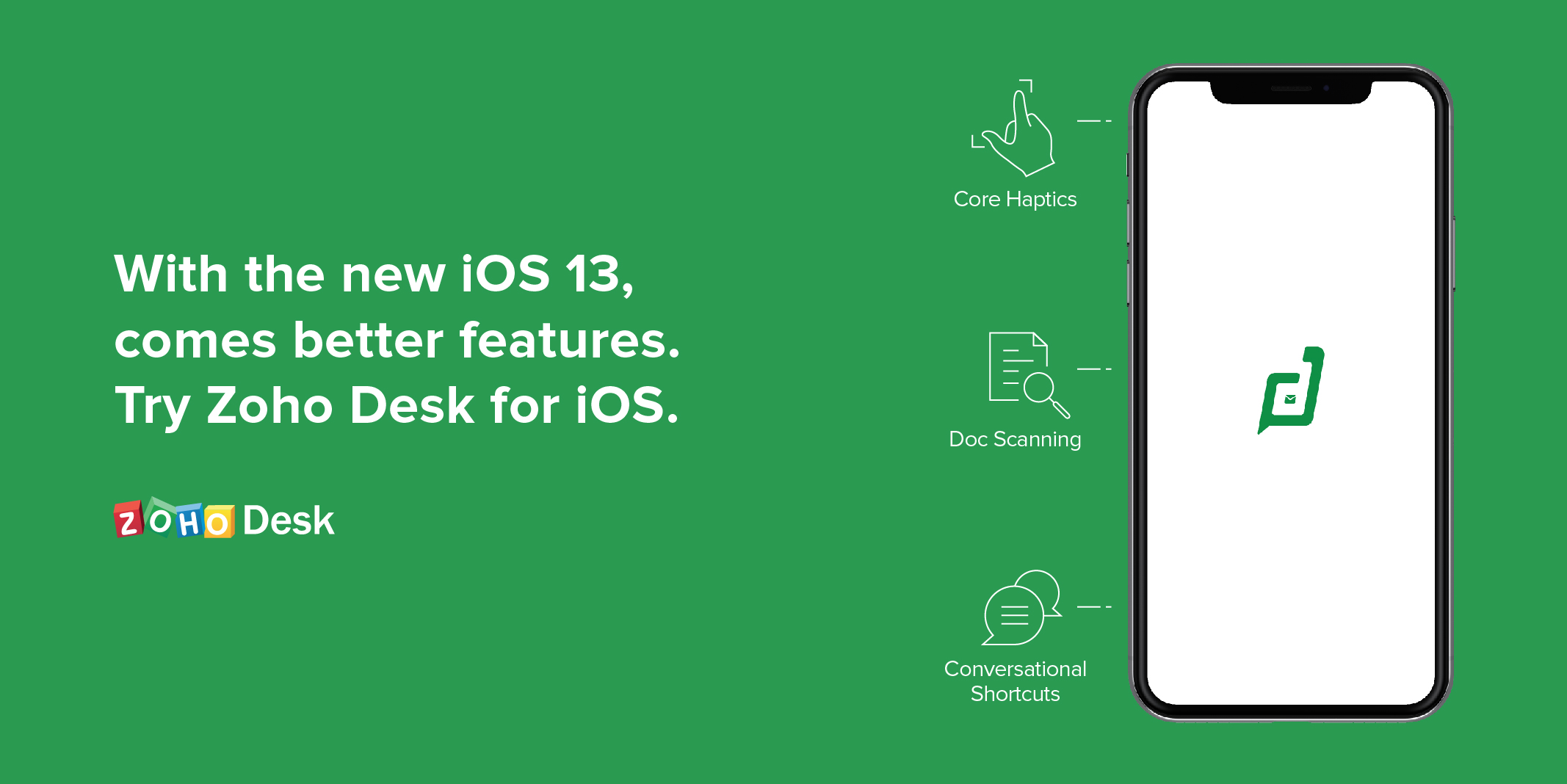 iOS 13 features for better customer experiences with Zoho Desk