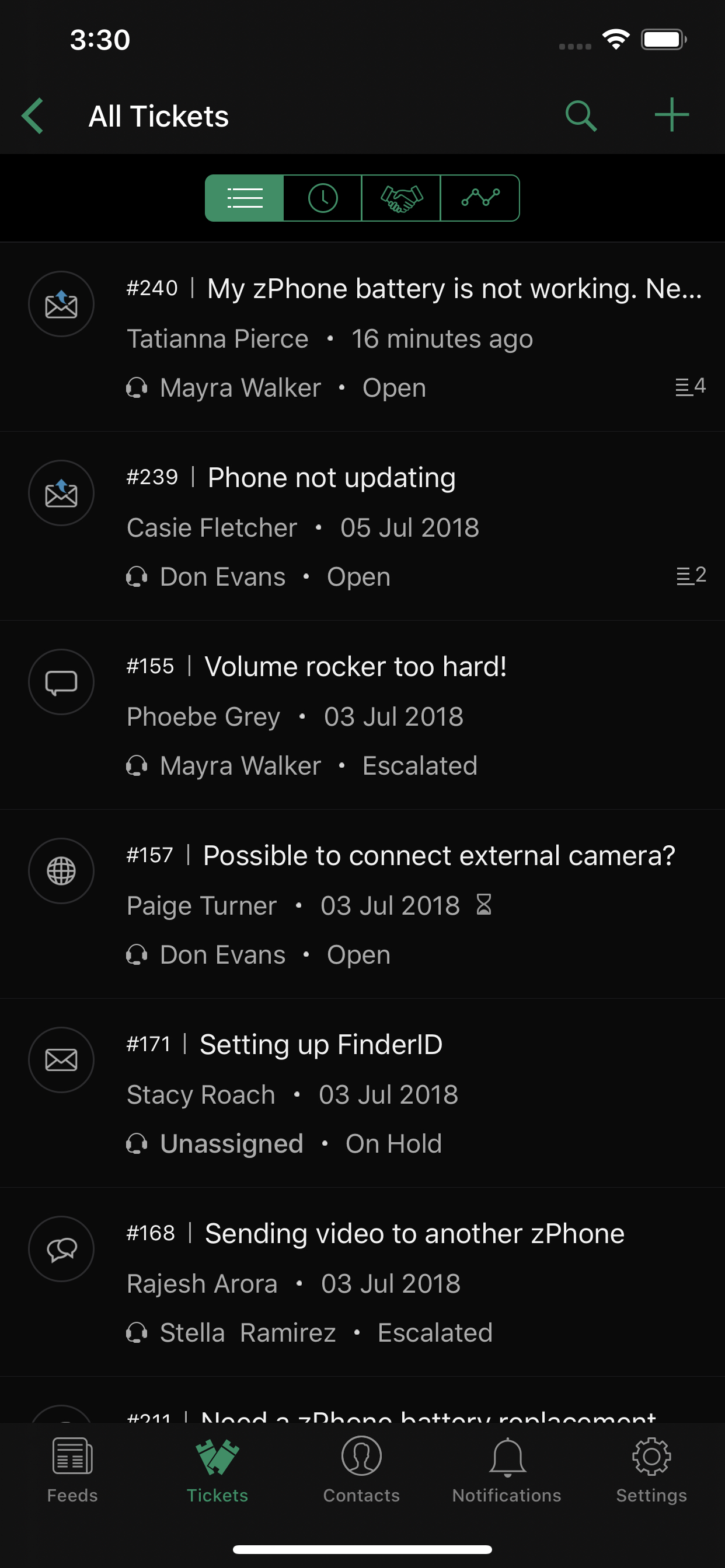 Dark Mode for Zoho Desk on iOS 13