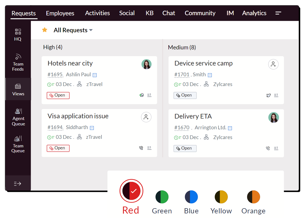 Temas de escritorio - Zoho Desk 2023