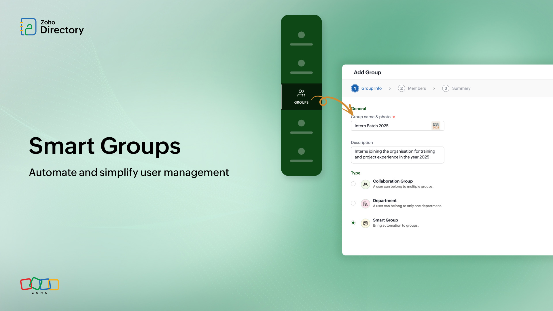 Zoho Directory Smart Groups