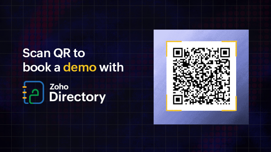Take a demo with Zoho directory Book a demo with Zoho Directory