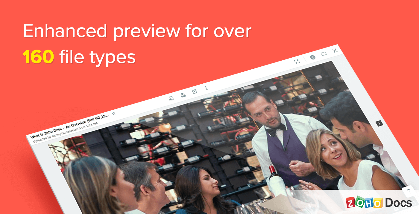 Zoho Docs file preview