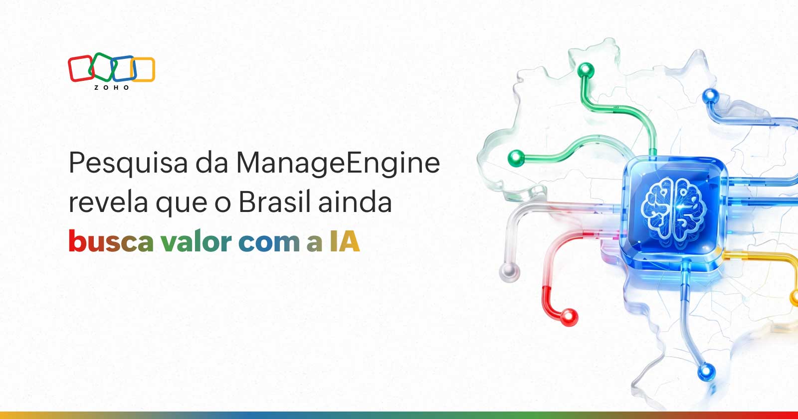 Pesquisa da ManageEngine revela que o Brasil ainda busca valor com a IA