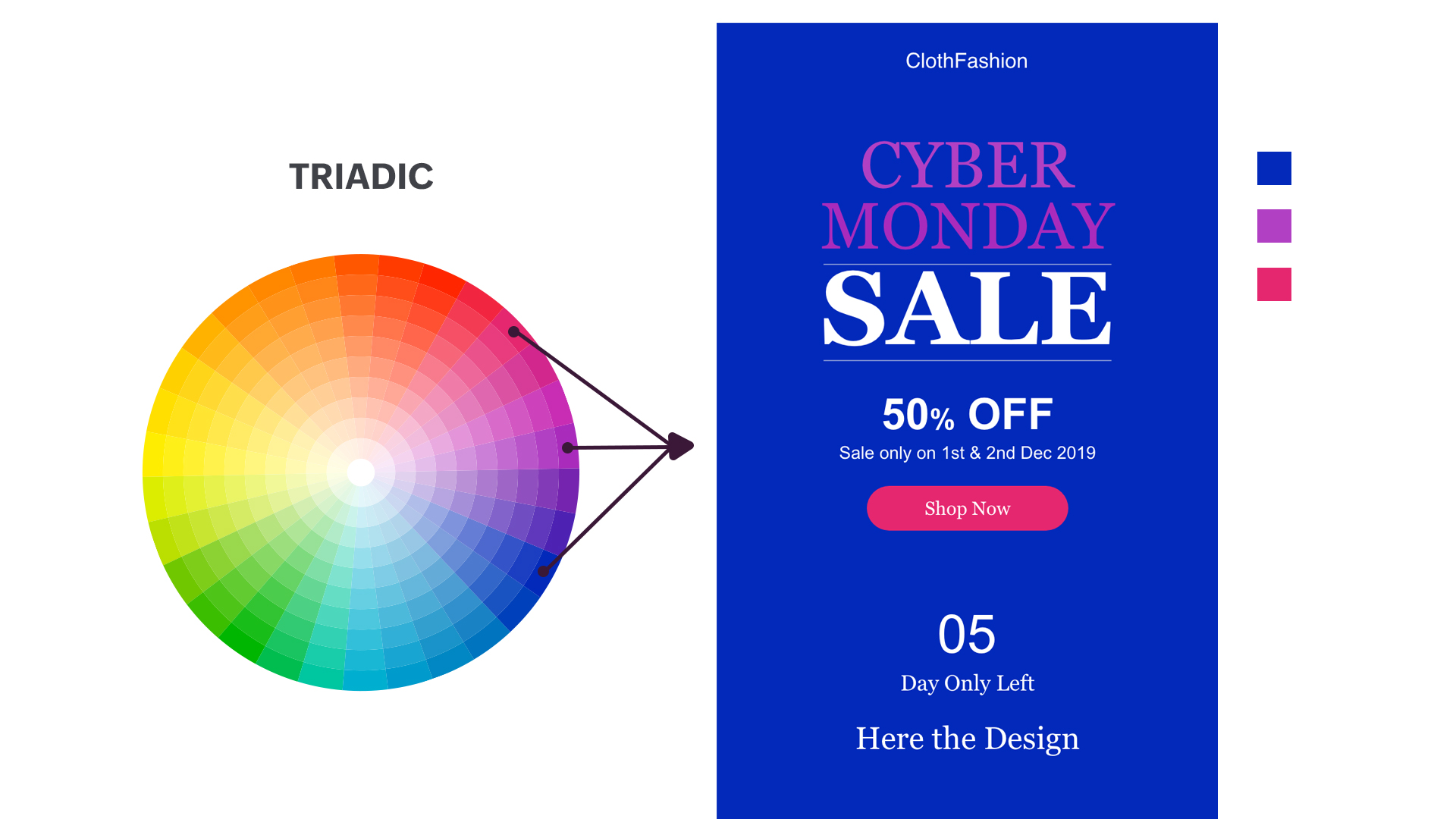 Image showing triadic color scheme