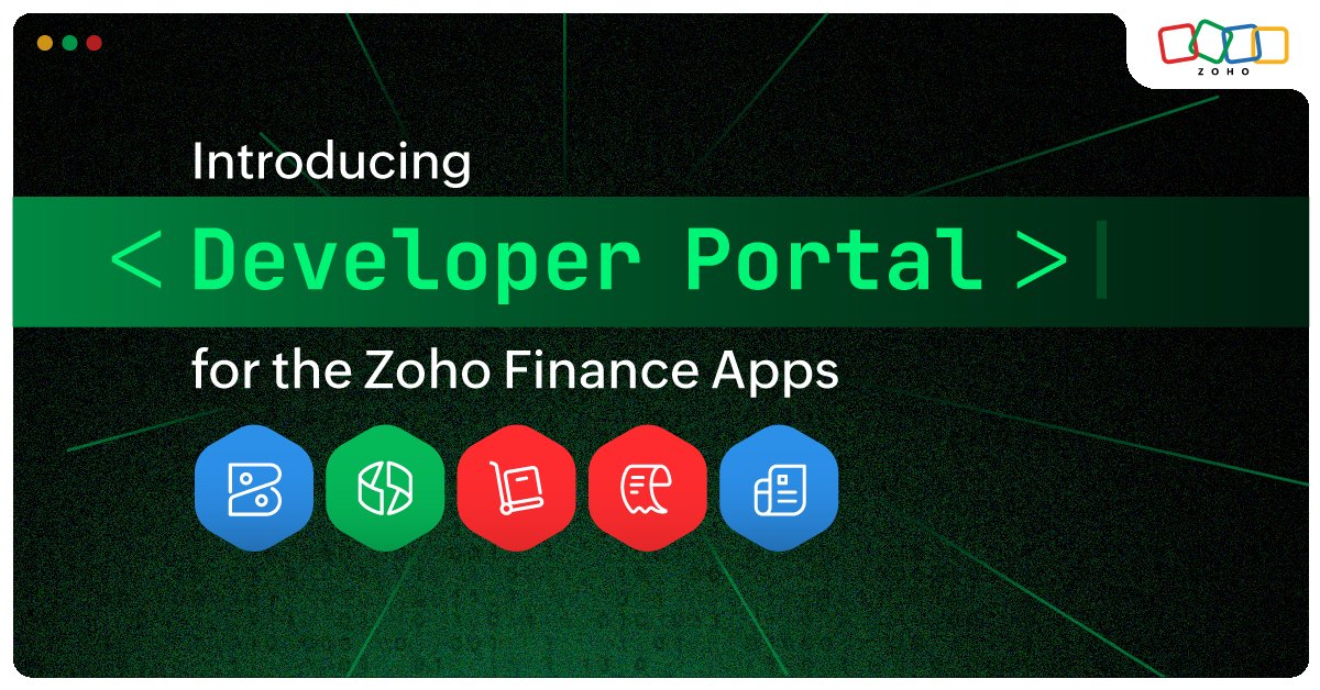 Introducing Developer Portal for Zoho Finance apps