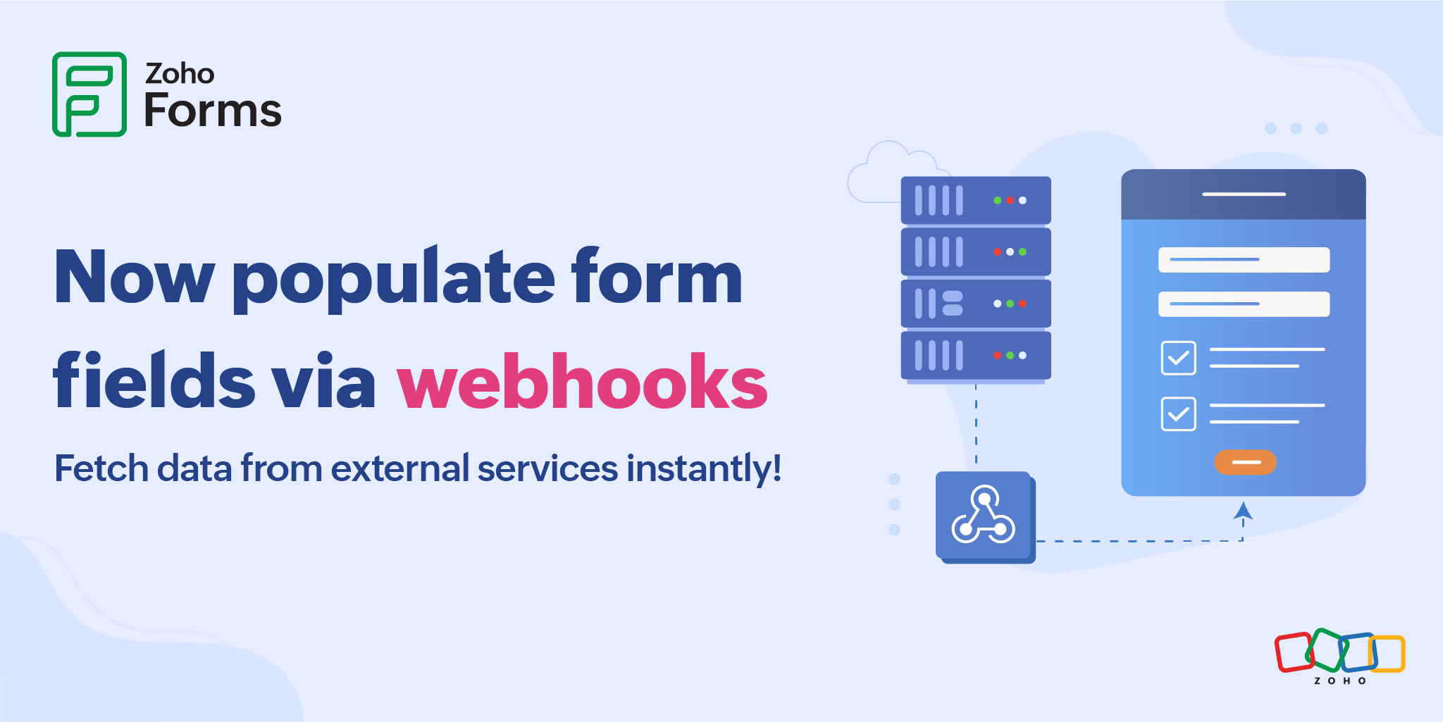 Dynamic prefilling via webhooks in Zoho Forms