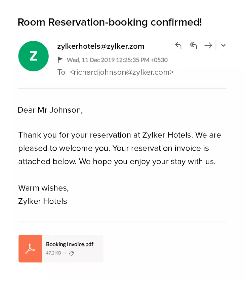 Room Reservation Notifications