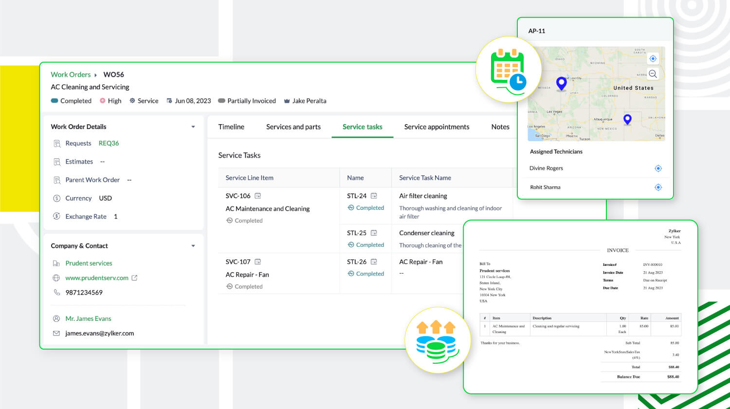 Work Order Management, Scheduling and Invoicing