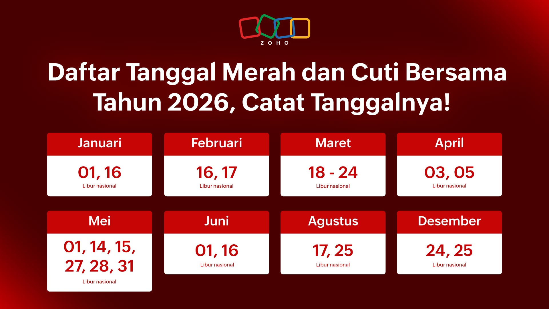 Daftar Tanggal Merah dan Cuti Bersama Tahun 2026, Catat Tanggalnya!