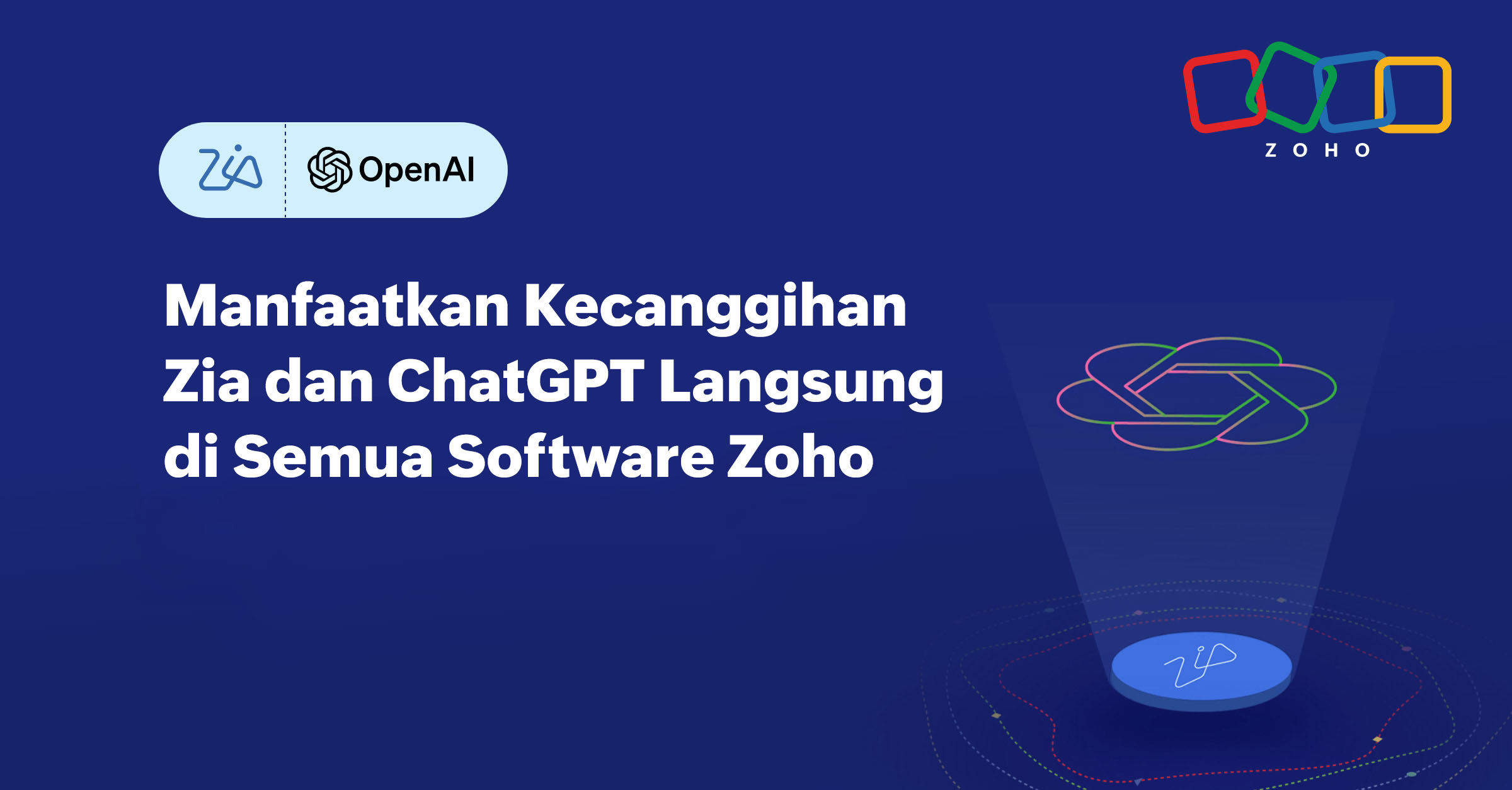 Manfaatkan Kecanggihan Zia dan ChatGPT Langsung di Semua Aplikasi Zoho