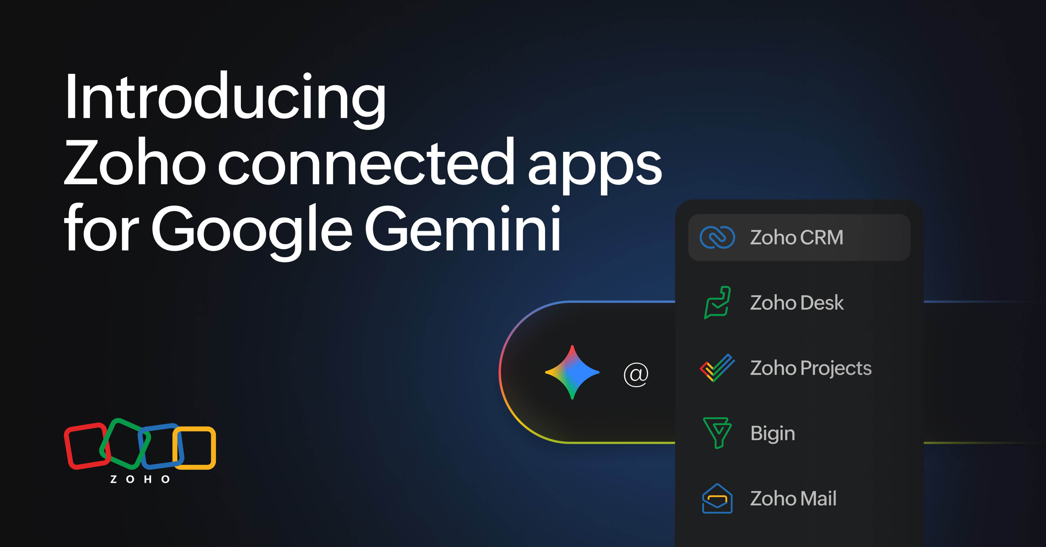 Introducing Zoho connected apps for Google Gemini 