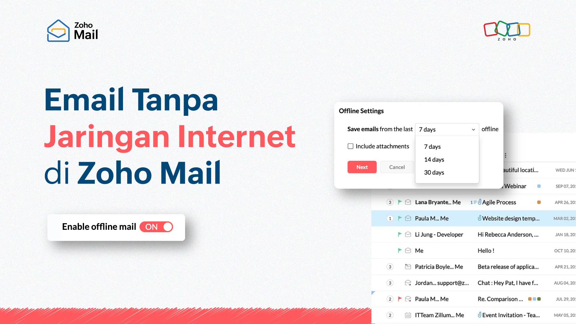 Begini Cara Email Tanpa Internet di Zoho Mail 