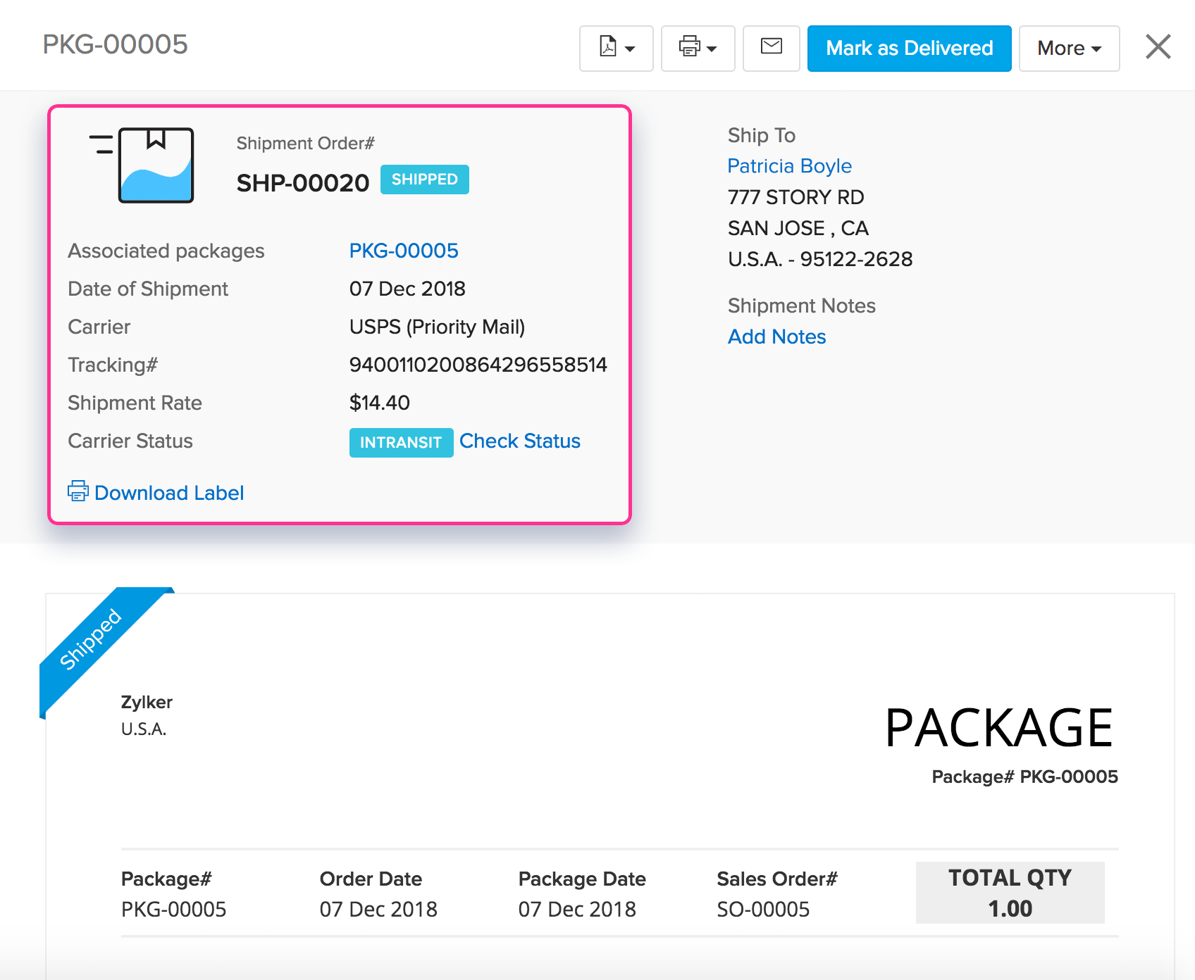 usps-check shipment status