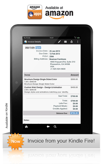 Zoho Invoice Kindle Fire App