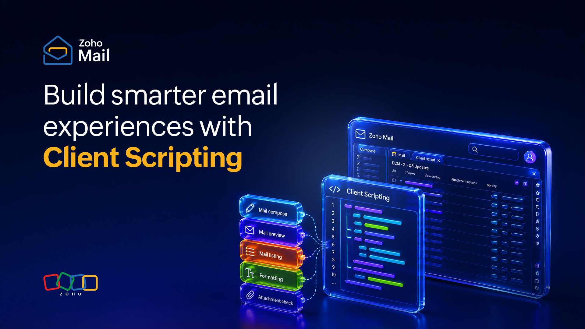 Build smarter email workflows with Client Scripting in Zoho Mail