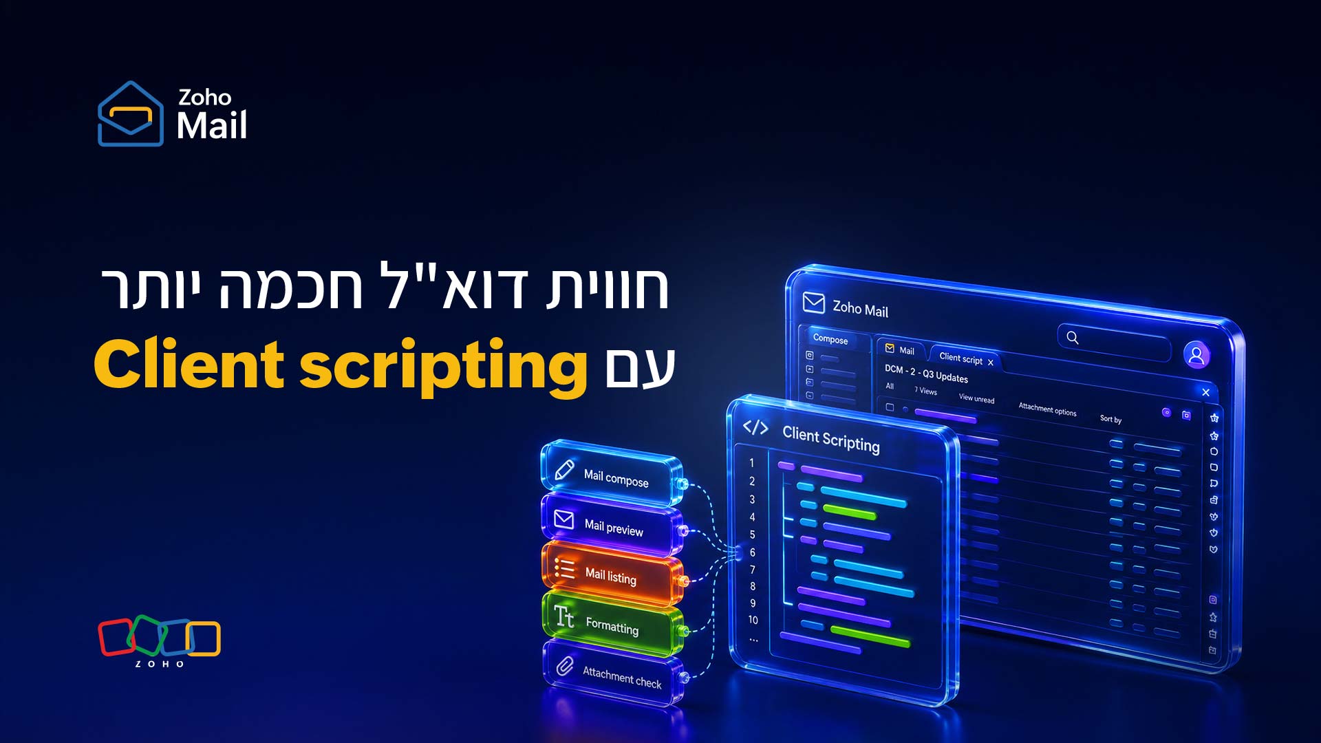 בניית זרימות עבודה חכמות יותר בדוא"ל עם Client Scripting ב-Zoho Mail