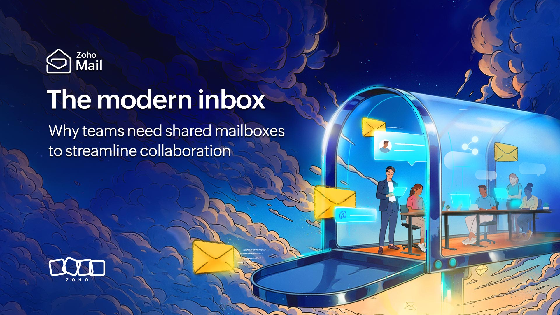 An image showing teams working smoothly with a shared mailbox