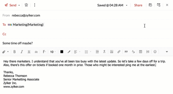 Now in Zoho Mail: Schedule emails, reminders and recurring emails