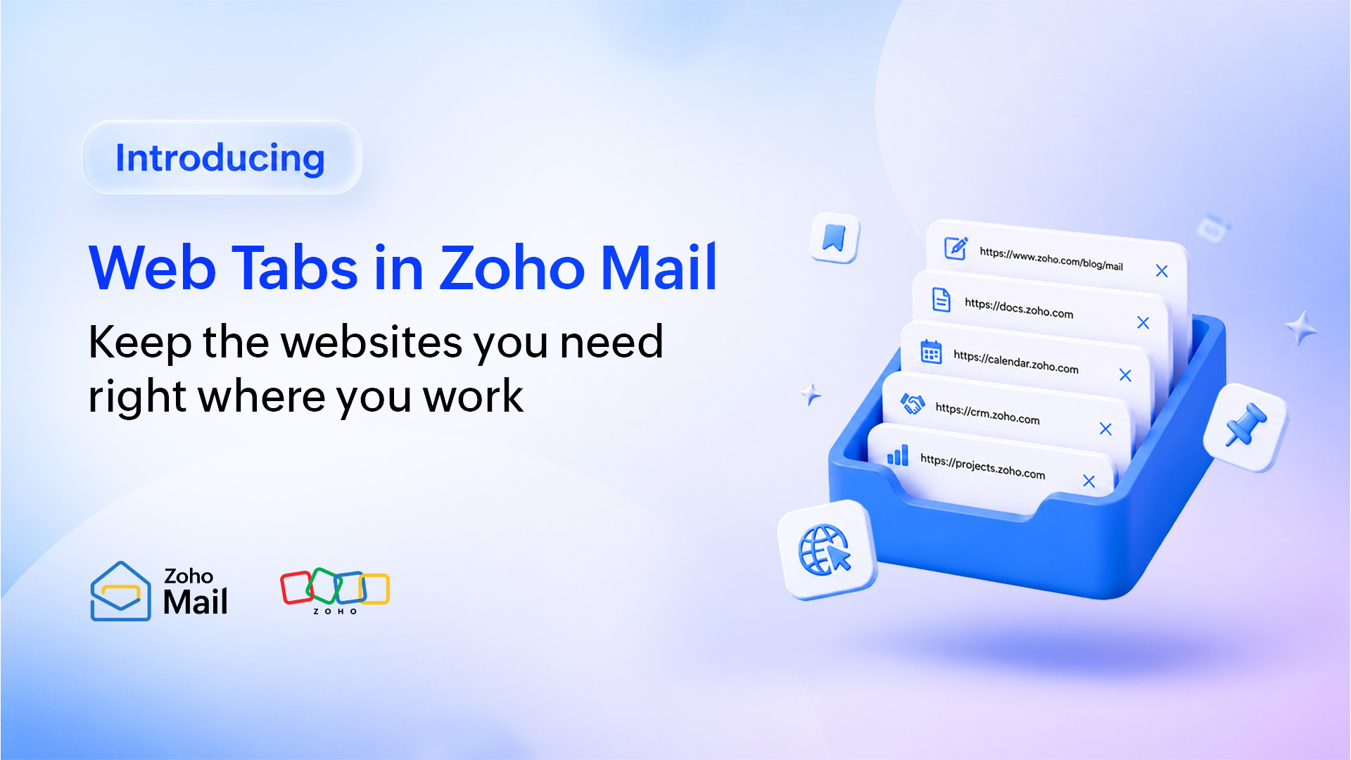 Introducing Web Tabs in Zoho Mail: Keep the websites you need right where you work