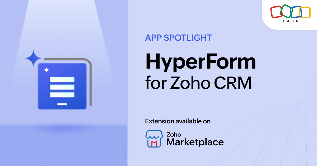 App Spotlight: HyperForm for Zoho CRM