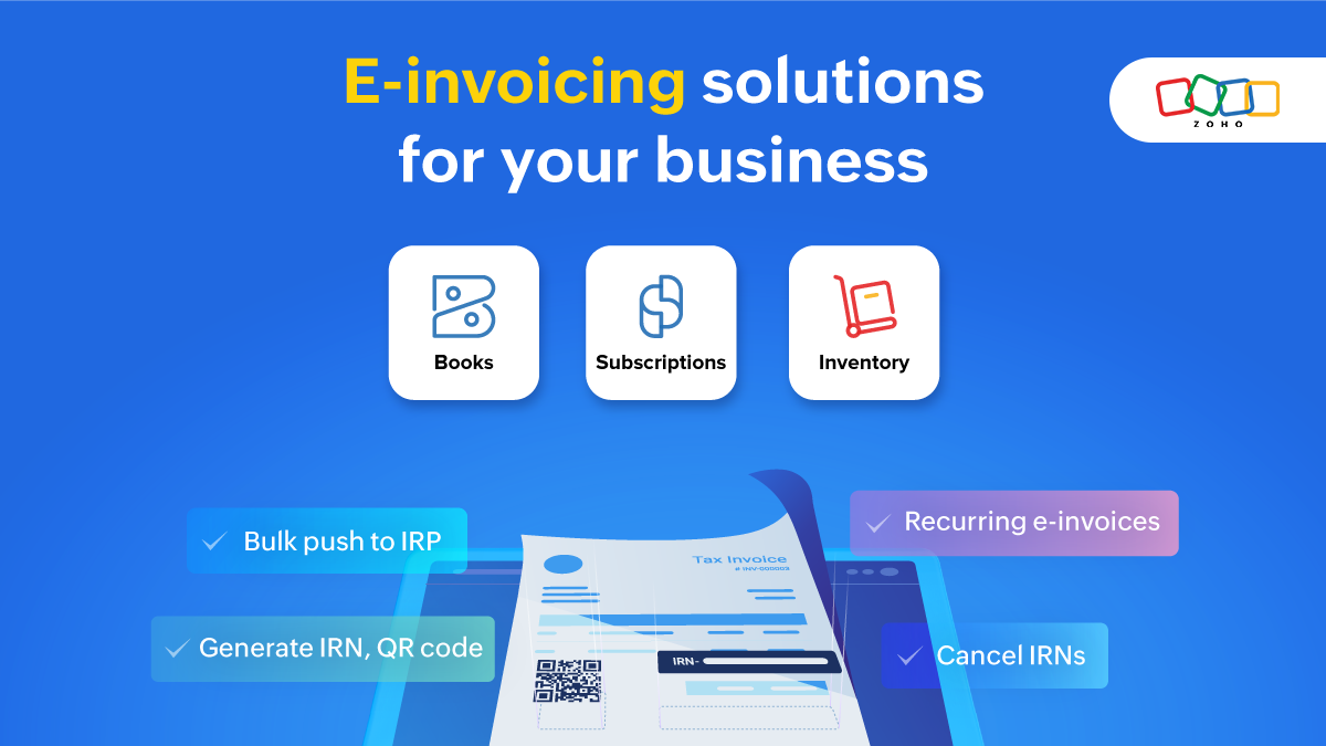 Zoho Finance e-invoicing software